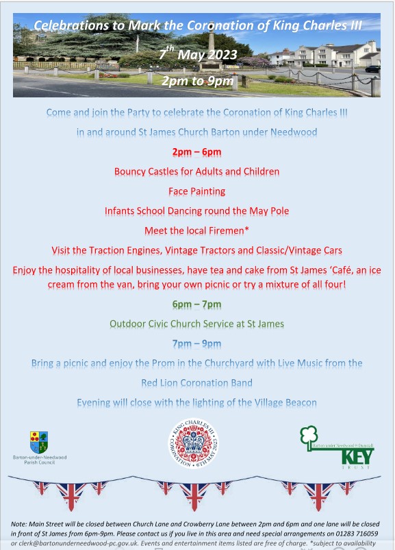 King Charles III Coronation Barton Under Needwood Parish Council